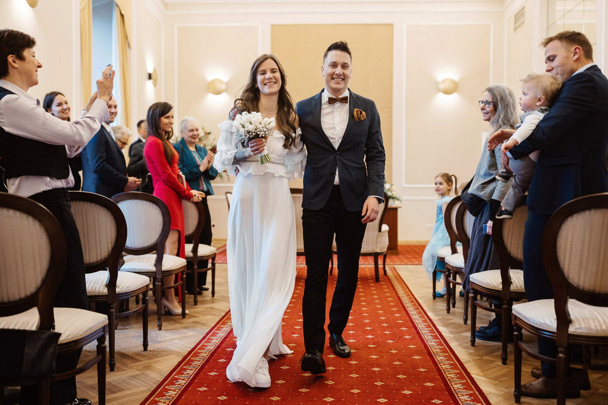 Zdjęcia na ślubie cywilnym w Warszawie